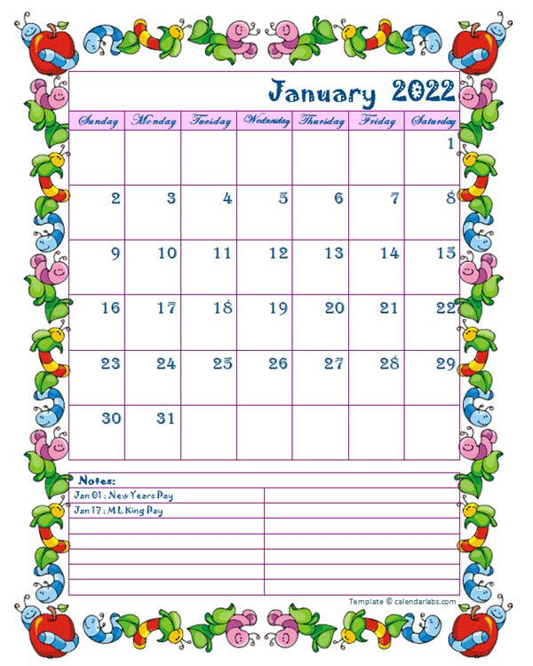 2022 Printable Calendar Kindergarten May Calendar 2022