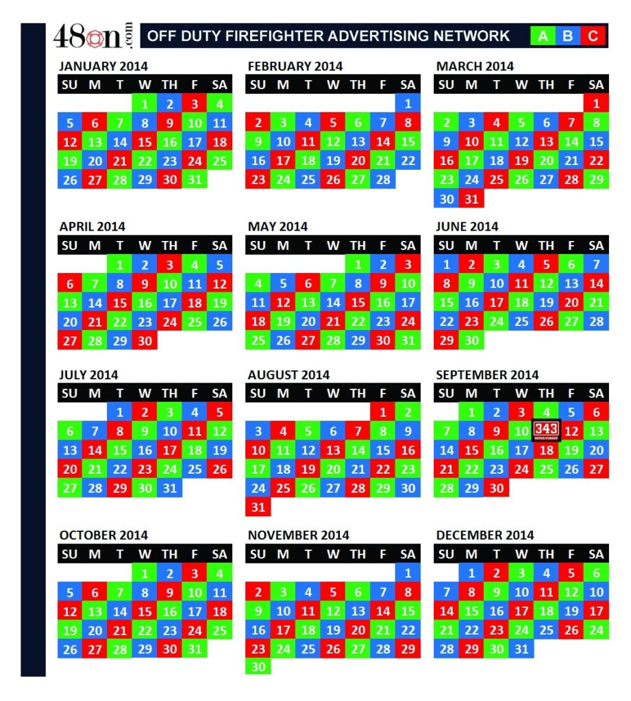 2025 Firefighter Shift Calendar 24 48 Printable Janet J Bryant