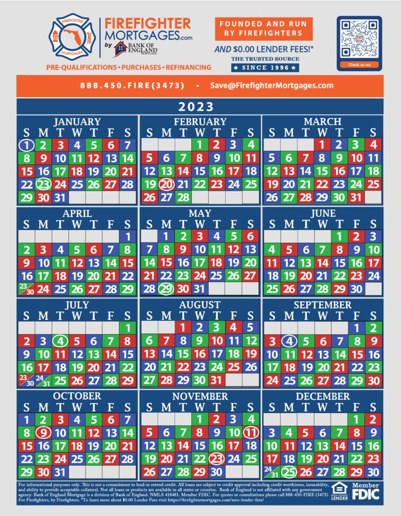2025 Firefighter Shift Calendar 24 48 Printable Maddox Knox