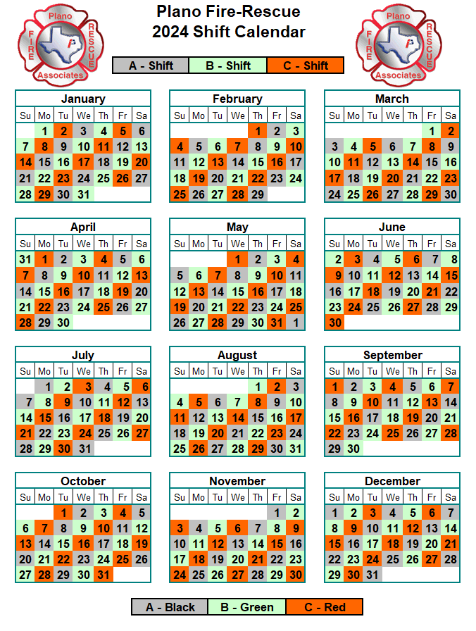 2025 Firefighter Shift Calendar 24 48 Printable Pdf Audie Margarethe