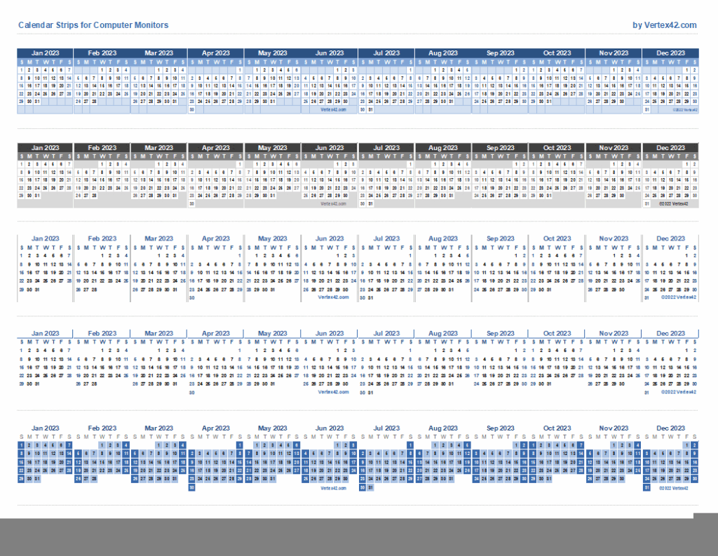 2025 Strip Calendar Printable Calendar 2025