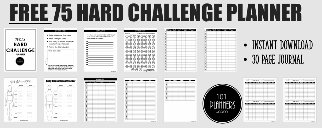 75 Hard Tracker Printable Printable Template Calendar