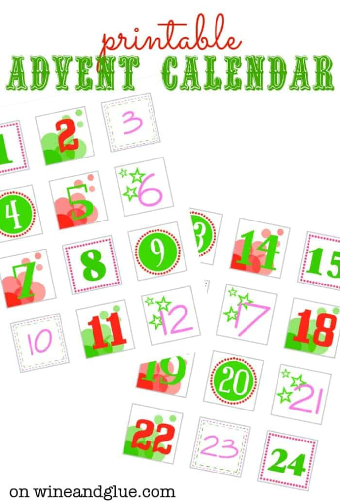 Advent Calendar Printable Pdf Free Janine Tiphanie
