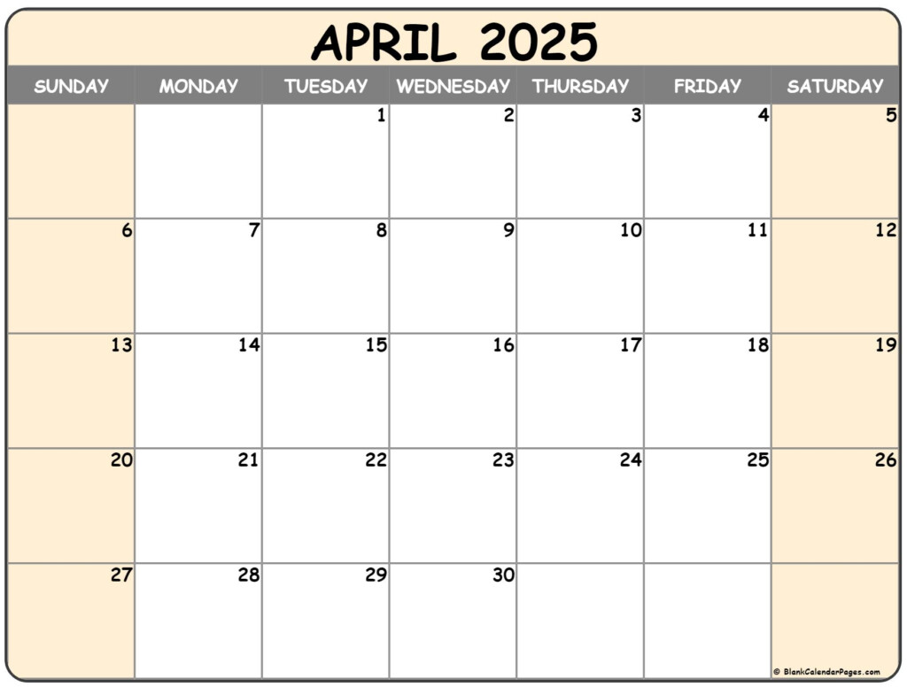 April Printable Calendar 2025 Dyan Laurice