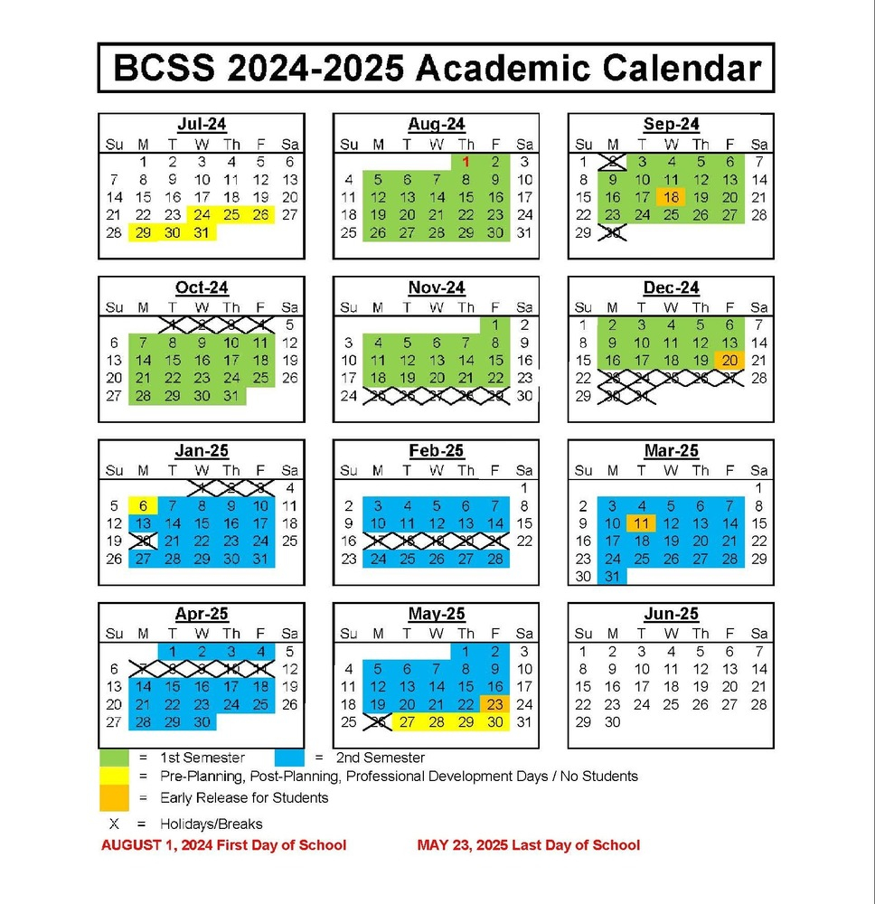Bartow County School Calendar 2024 2025 Academic Year 