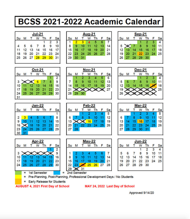Bartow County School District Calendar County School Calendar
