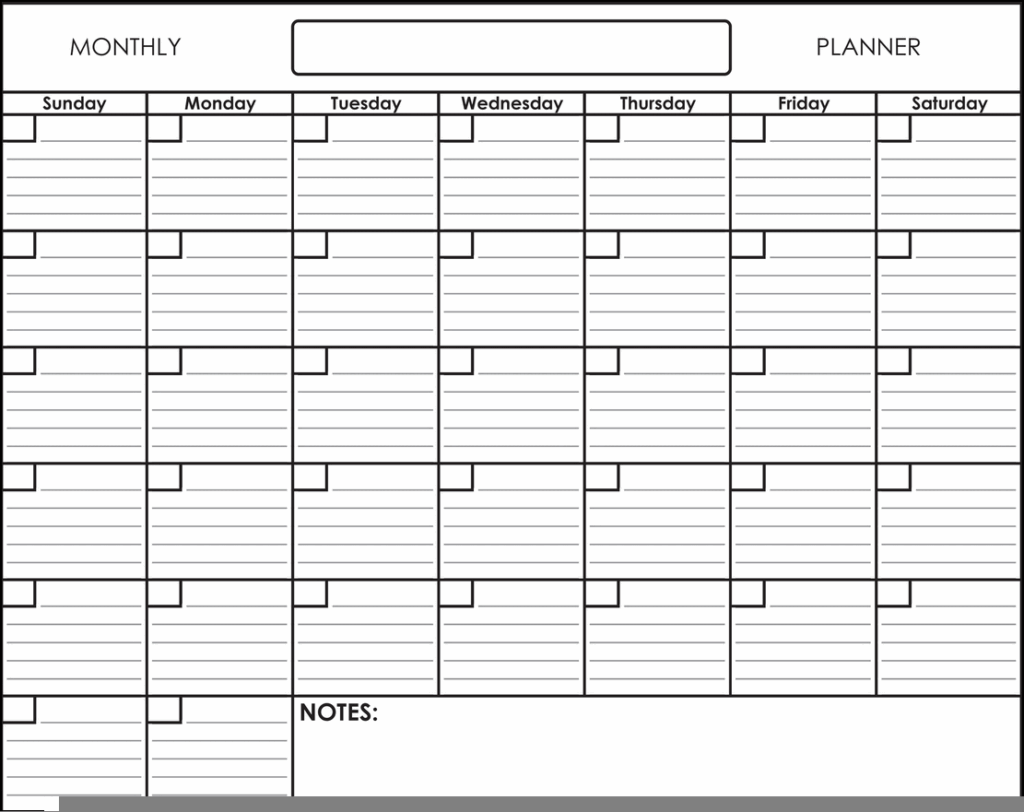 Blank Monthly Calendar Printable With Lines Calendar Template 2024 2025