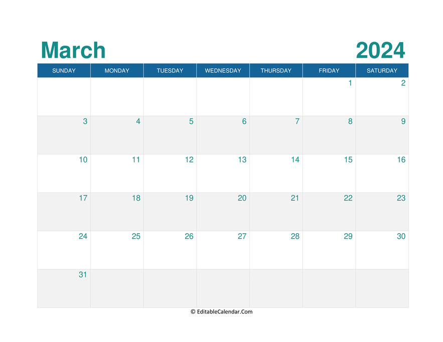 Calendar 2025 Printable Free Monthly March 2025 Irene Martin