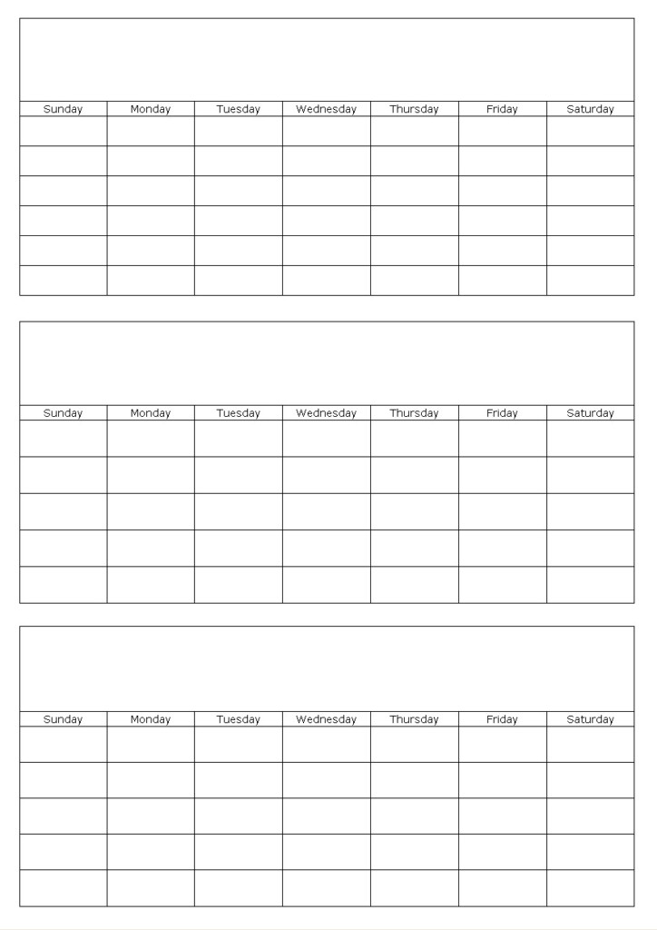 Calendar 3 Months Per Page Printable Aubine Bobbette