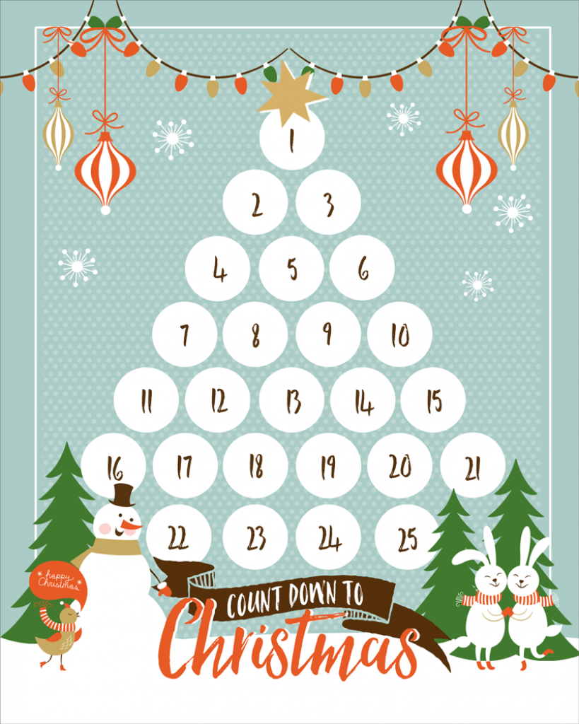 Countdown To Christmas 2020 Printable Calendar Template 2024