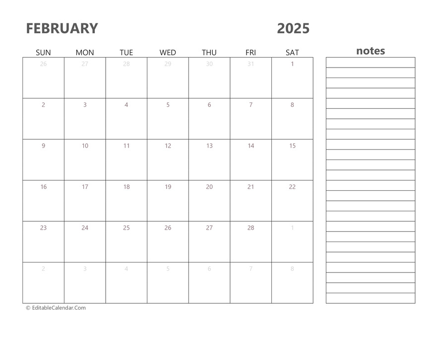 Create A Personalized Calendar For February 2025 Printable Stickers 