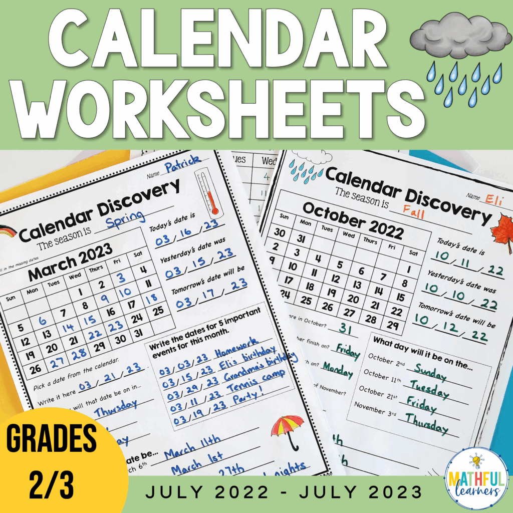 Cute Kindergarten Calendar Printables And Toppers Worksheets Library