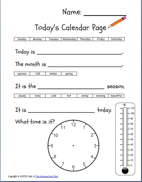 Cute Kindergarten Calendar Printables And Toppers Worksheets Library