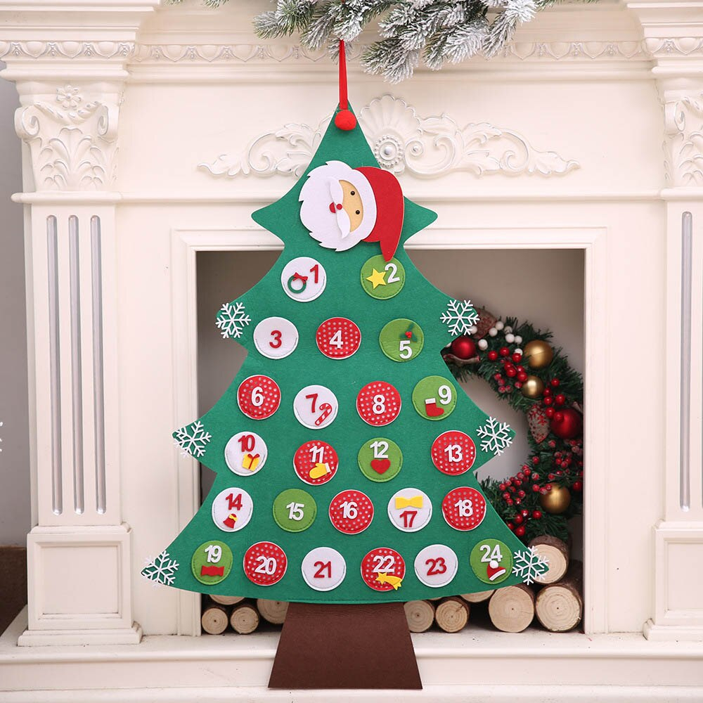 DIY Felt Christmas Tree Advent Calendar Birthday Advent Calendar Fabric 