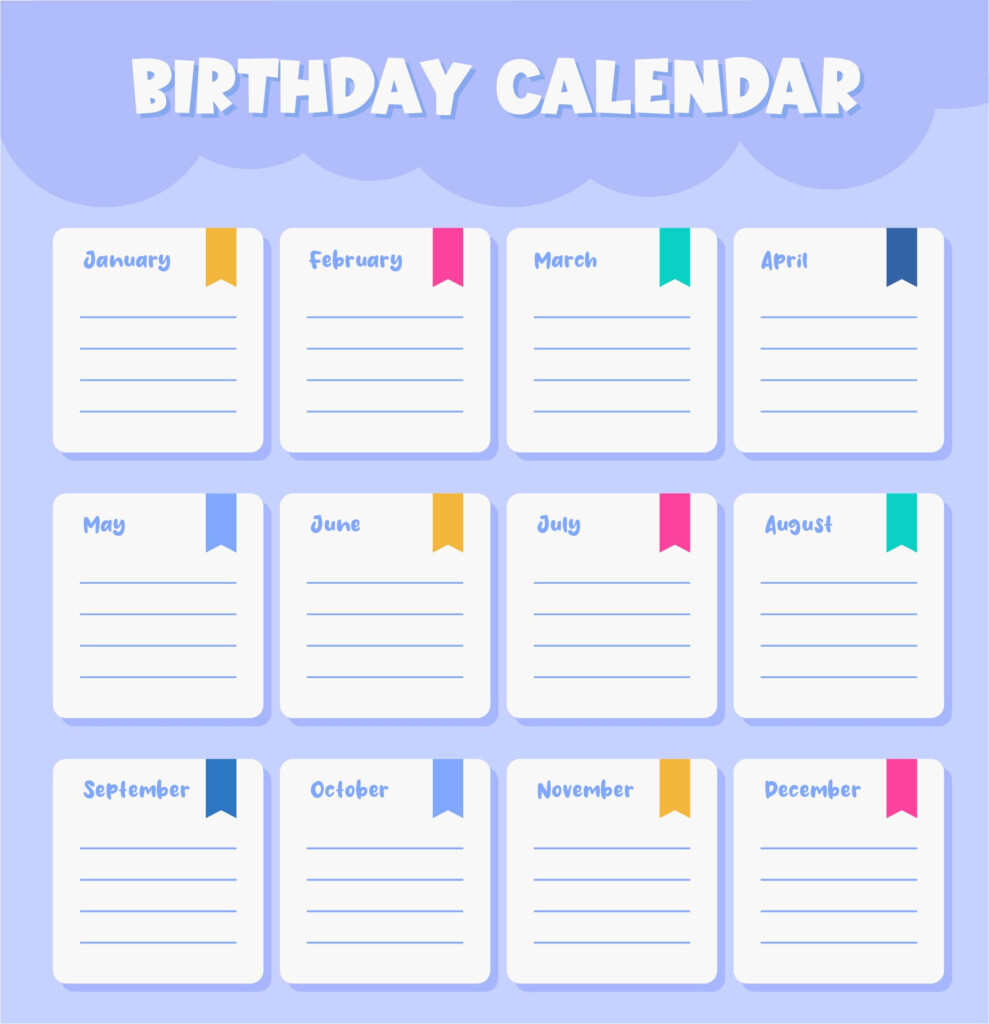 Family Birthday Calendar Free 10 Free PDF Printables Printablee
