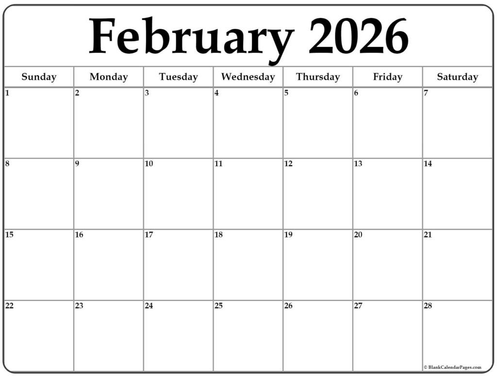 February 2026 Calendar Free Printable Calendars