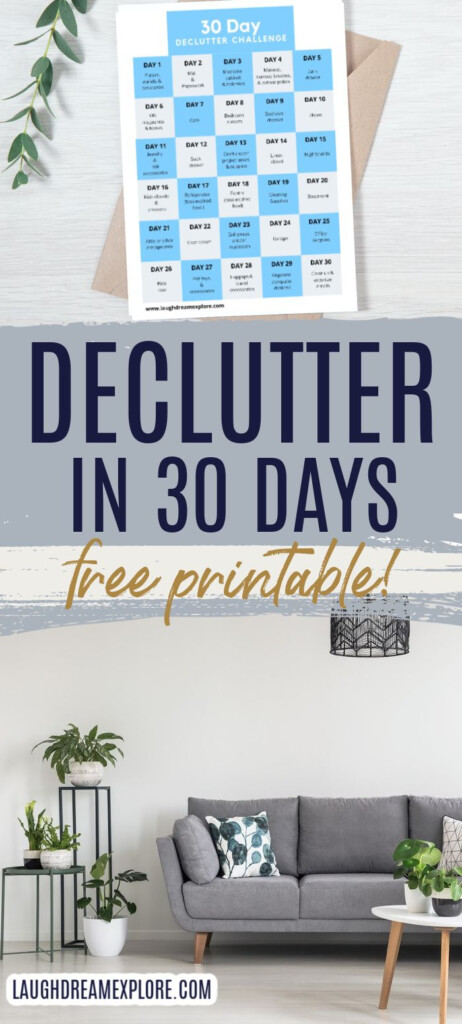 FREE PRINTABLE 30 Day Declutter Calendar Declutter Your Life 