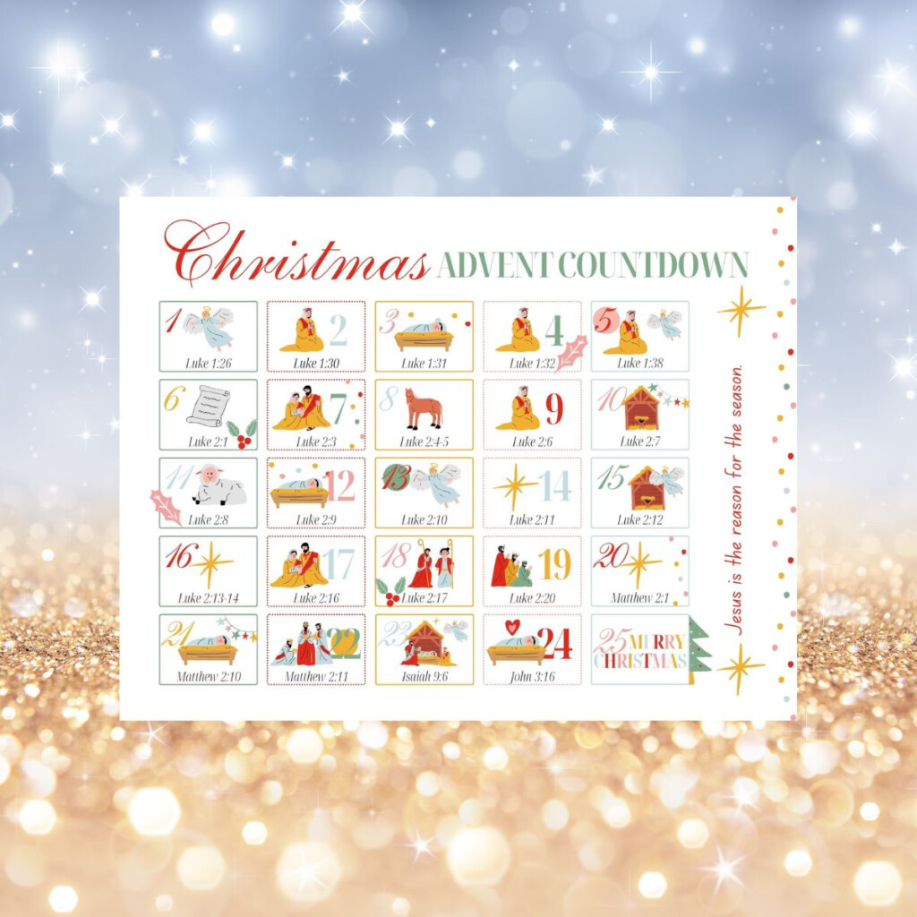 Free Printable Advent Calendar With Bible Verses The How To Home