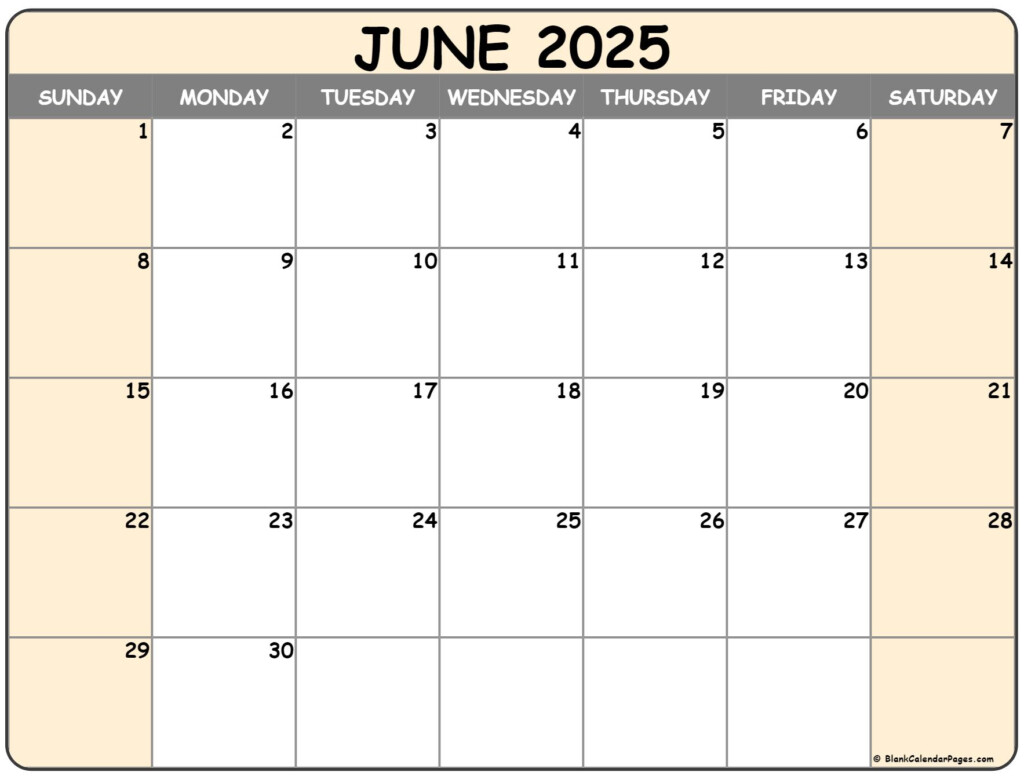 Free Printable Calendar 2025 June 2025 Roger J Seymore