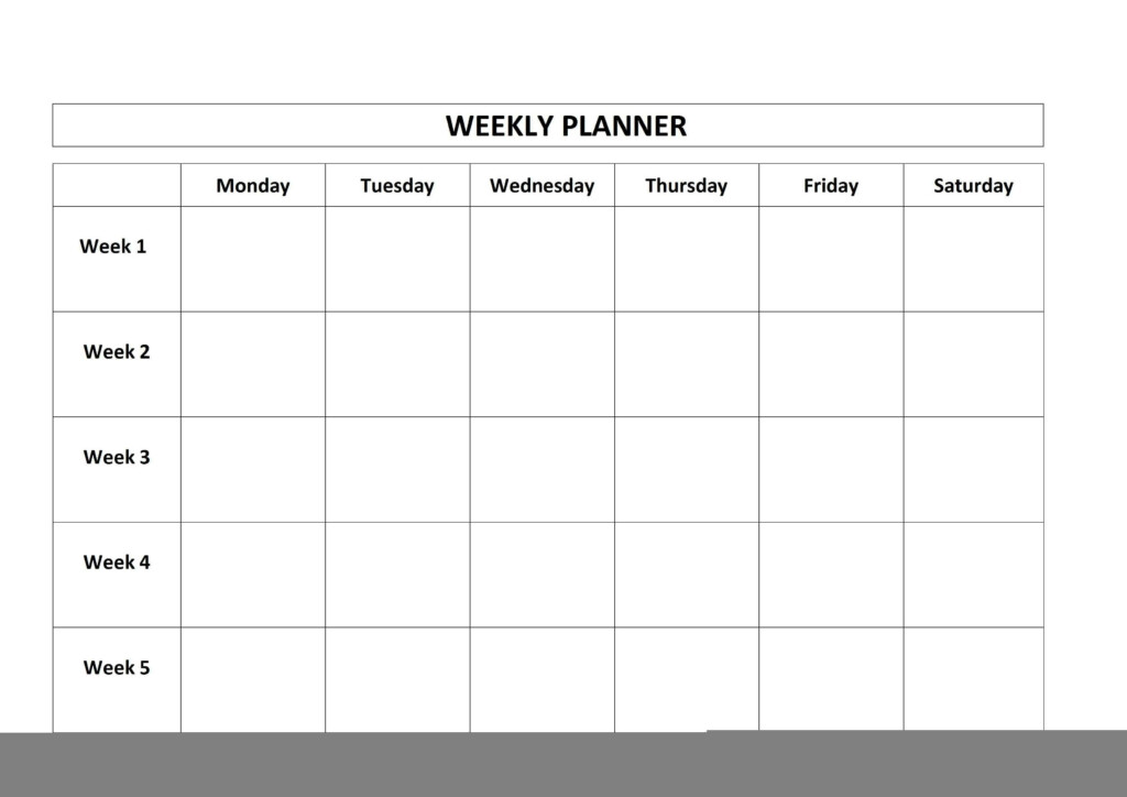 Free Printable Calendar 5 Day Week Calendar Printables Free Templates