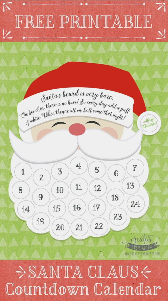 Free Printable Christmas Countdown Calendar Printable 2025 Gregory R 