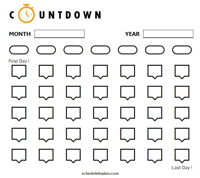 Free Printable Countdown Calendar