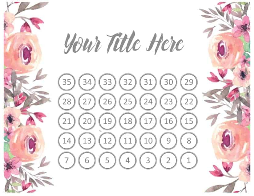Free Printable Countdown Calendar Template Printable Templates