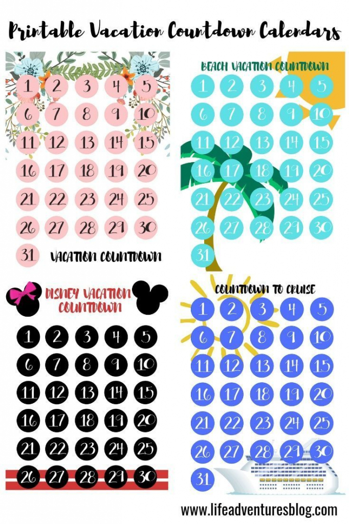 Free Printable Countdown Calendar Template Printable Templates