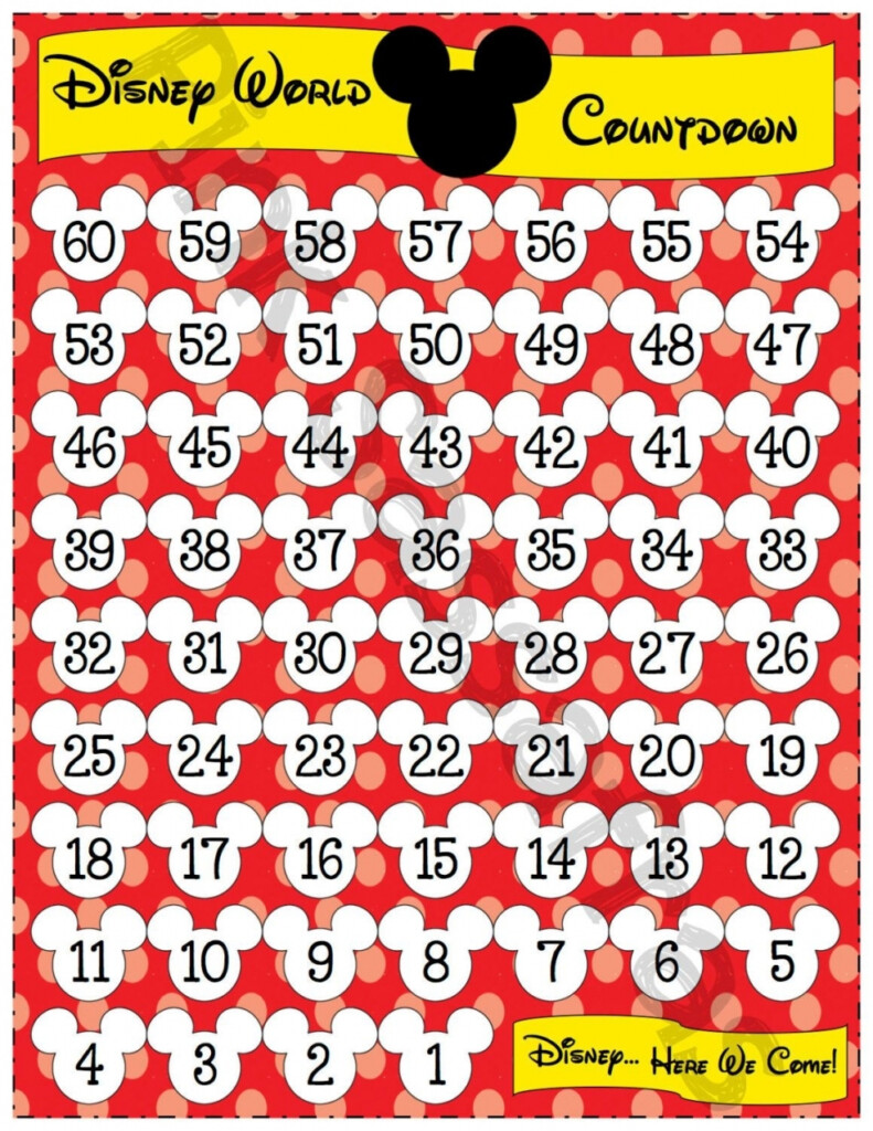Free Printable Disney Countdown Calendar Free Letter Templates
