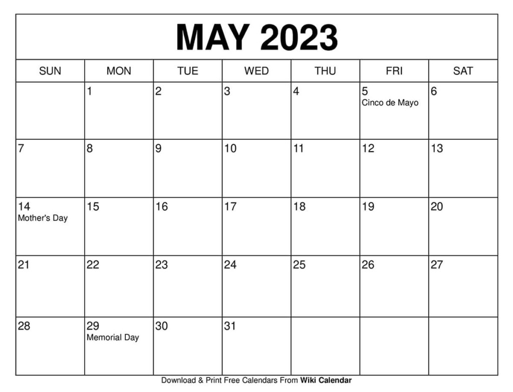 Free Printable May 2024 Calendar Pdf Wiki Holidays Calendar 2024