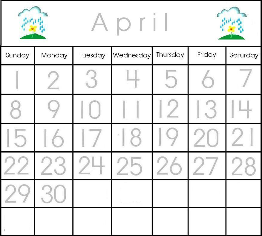 Free Printable Preschool Calendar Template Printable Free Templates