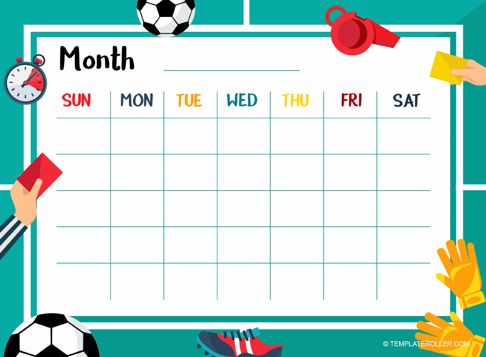 Free Printable Soccer Calendar Siana Annabal