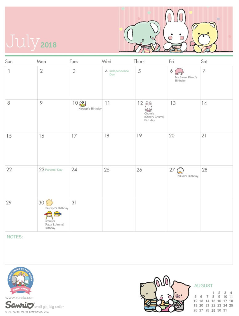 January 2025 Sanrio Calendar Printable Pdf Tonia Emeline