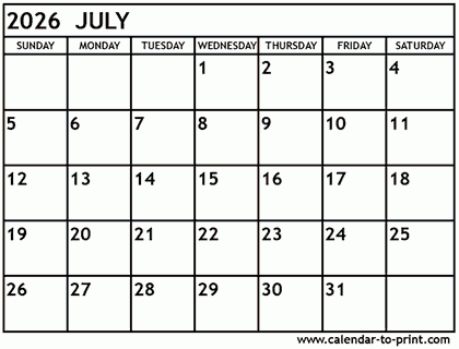 July 2026 Free Printable Calendar Vrogue co