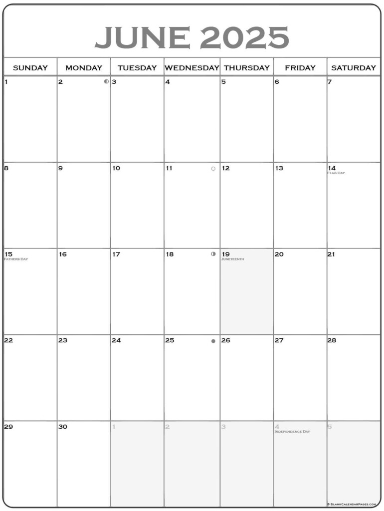 June Calendar Printable 2025 Portrait Lila Victoria