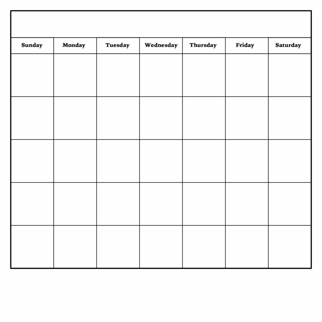 Monday To Friday Printable Monthly Calendar Calendar Printables Free 