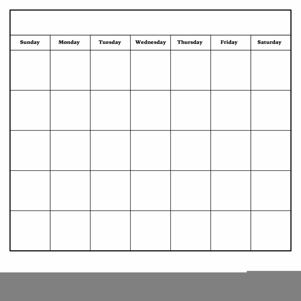 Monday To Friday Printable Monthly Calendar Calendar Printables Free 