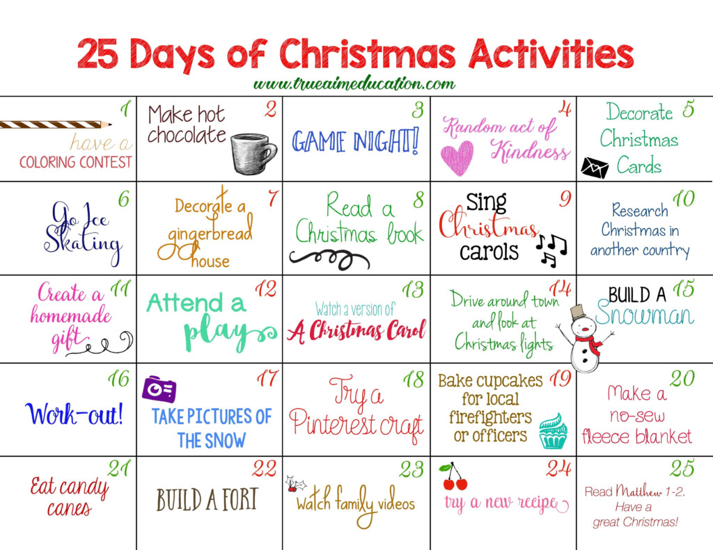 Printable Advent Calendar Ideas