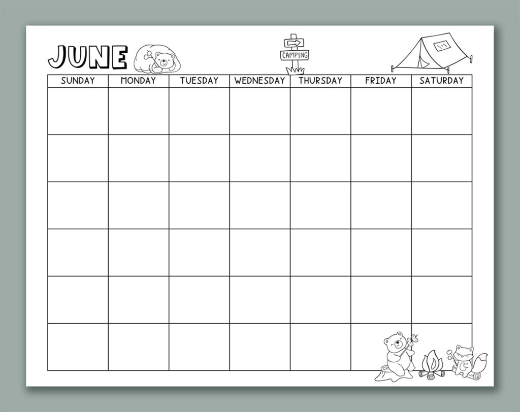 Printable Calendar For Kids 2025 2024 And Undated Versions Included