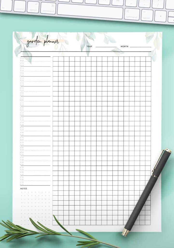 Printable Garden Planner Susamasa