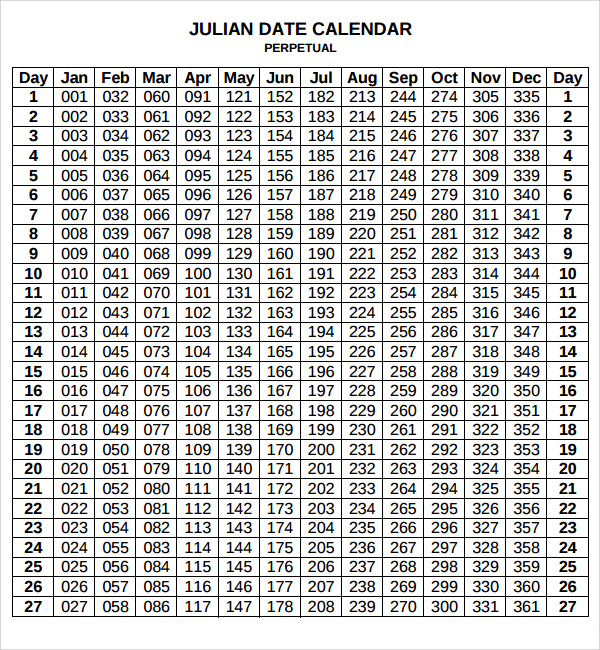Printable Julian Calendar 2025 Saul R Graves