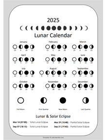 Printable Lunar Calendar 2025 Free Printable Templates Web Page Calendar