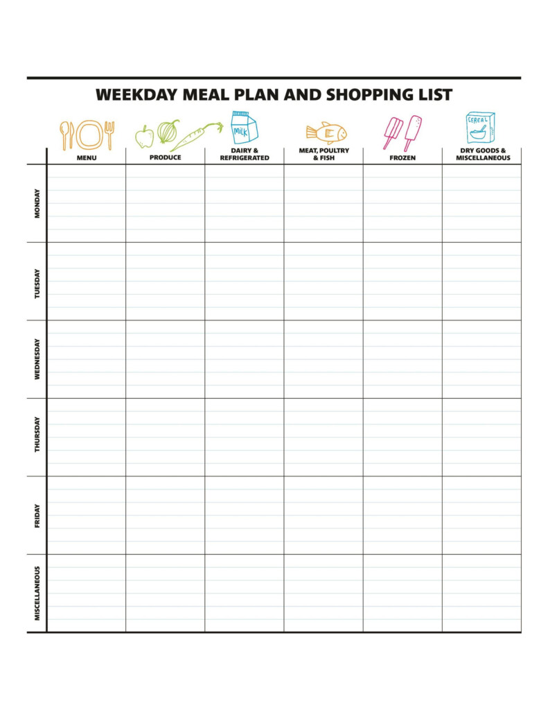 Printable Monthly Menu Calendar Runnernet