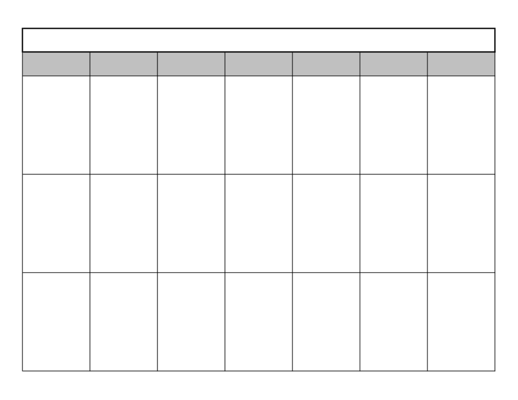Printable Three Month Calendar