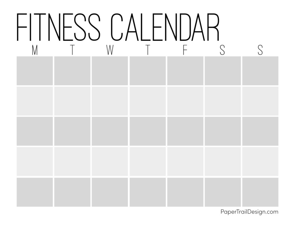Printable Workout Coloring Calendar 2025 Leila Gemma