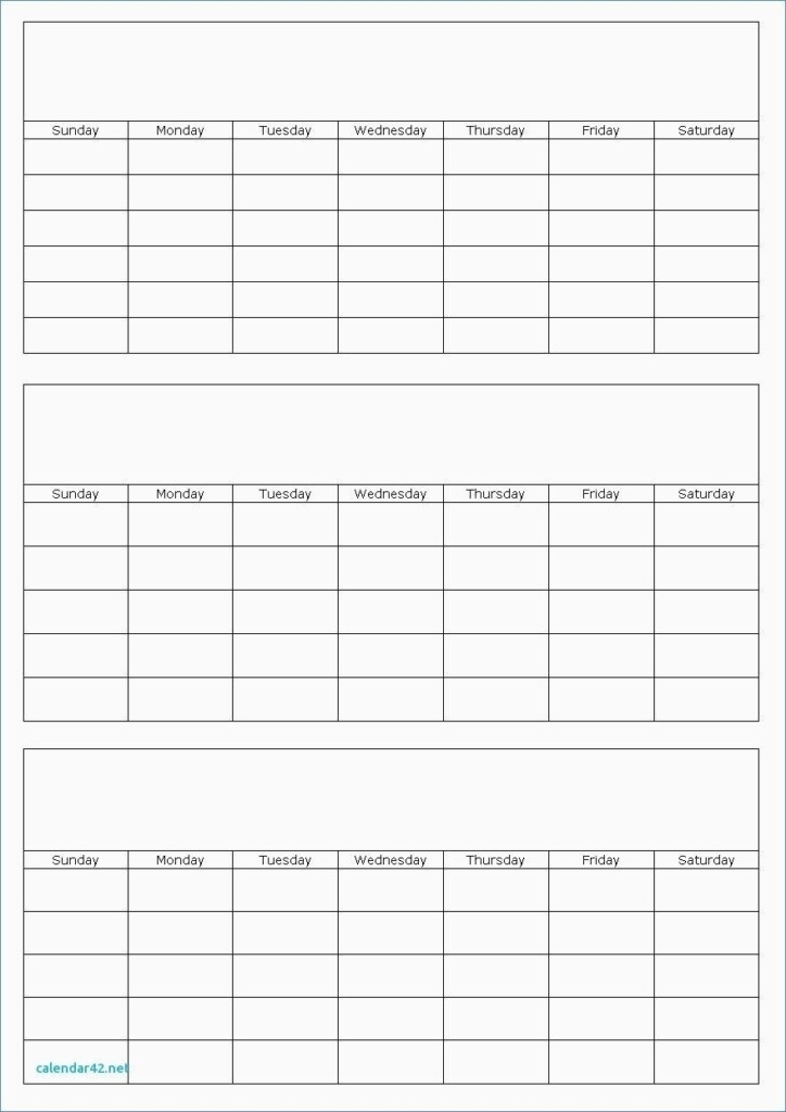 Three Month Calendar Printable