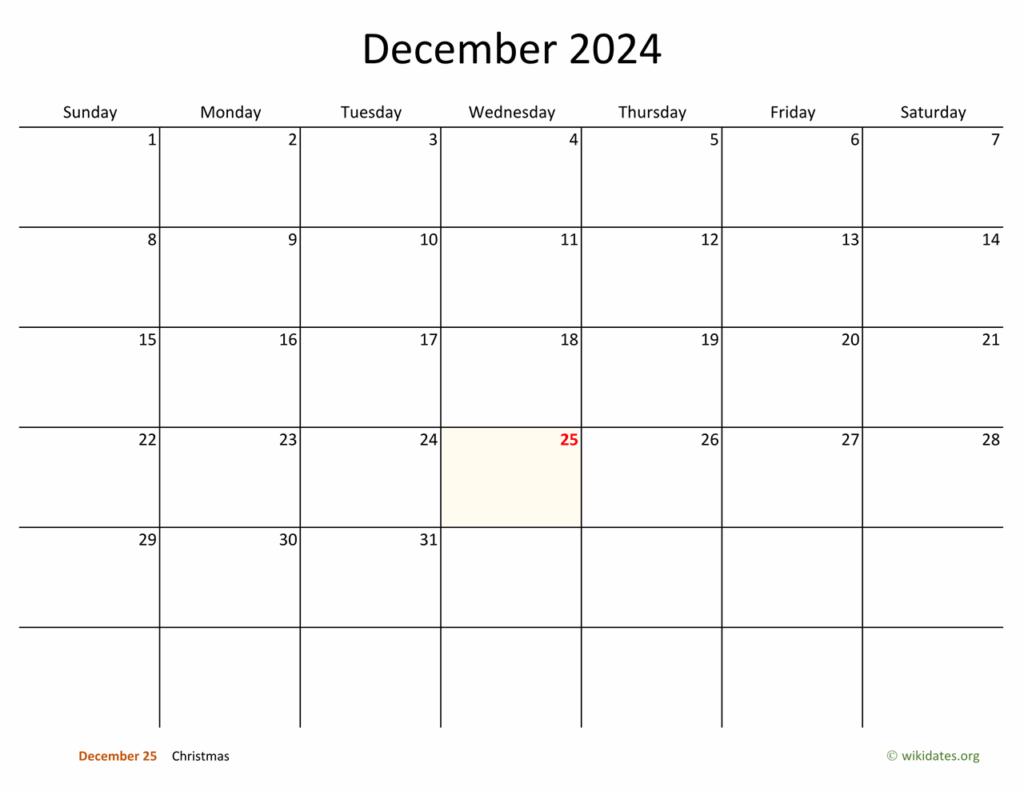 Wiki Calendar December 2025 Printable Ximena Girard