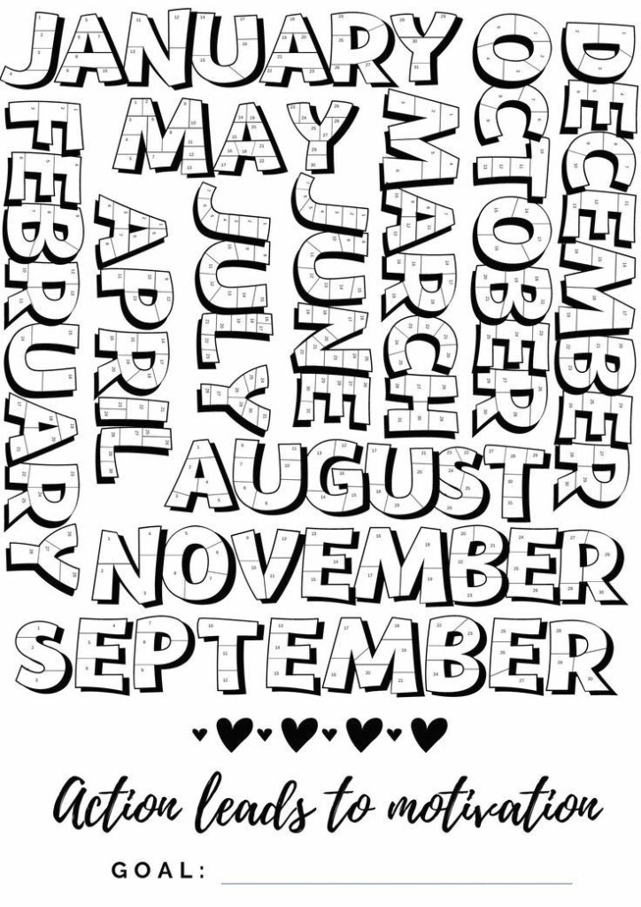 Workout Coloring Calendar Printable Printable World Holiday