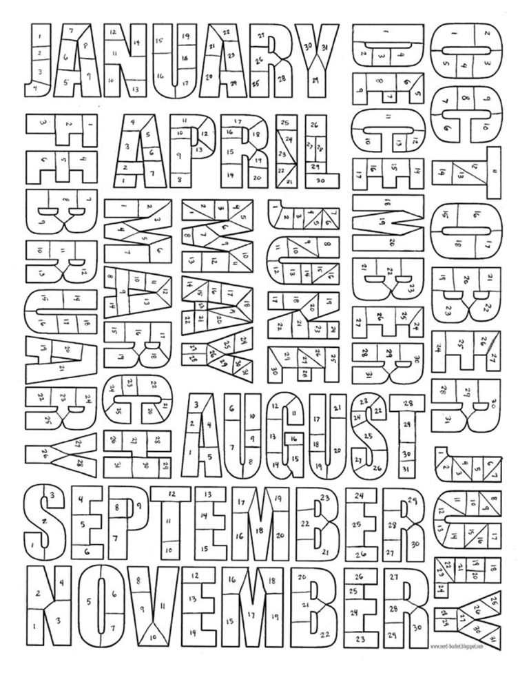 Workout Coloring Calendar Printable Yetty Katharyn