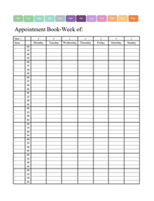 2026 Appointment Scheduer Template CalendarLabs